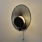 Forestier Oyster lámpara de pared de diseño, negro