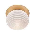 Maytoni plafondlamp Haspels, goud / wit, Ø 35 cm, glas