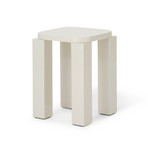 Atlas Hocker, creme, Länge 32 cm, Holz - New Works