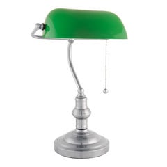 Bankéřská lampa Verda s nohou v niklu