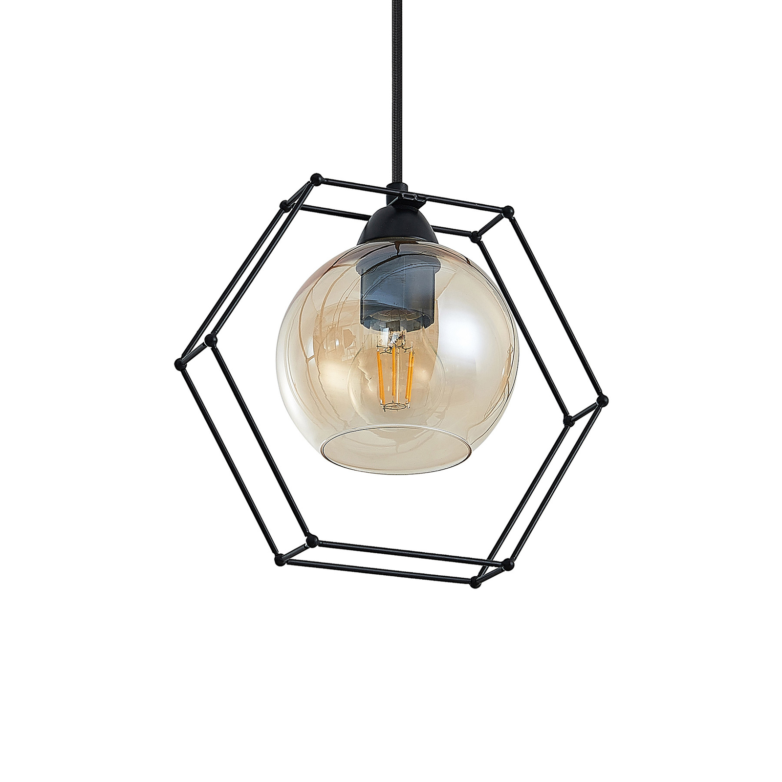 Lindby Dajanira hanglamp, 3-lamps, barnsteen