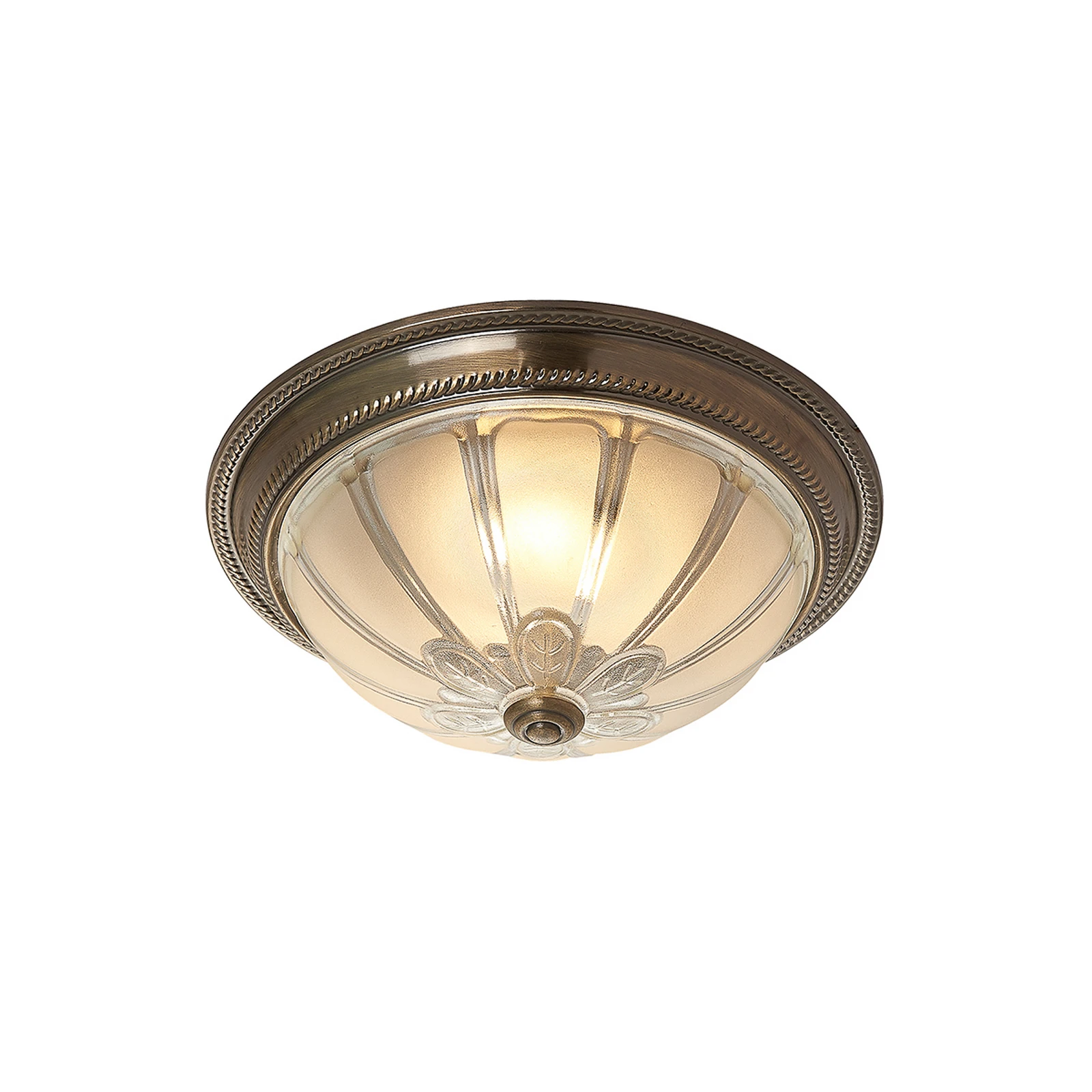 Lindby LED-Deckenleuchte Henja, altmessing, Ø 32 cm, dimmbar