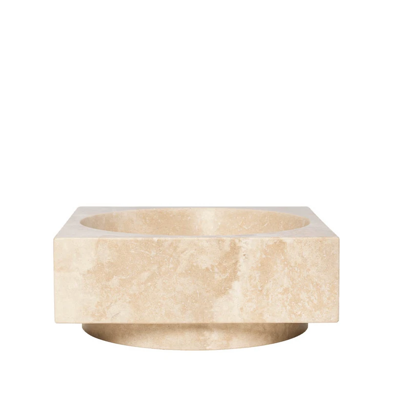 ferm LIVING - Hew High Centrepiece Plat Travertine