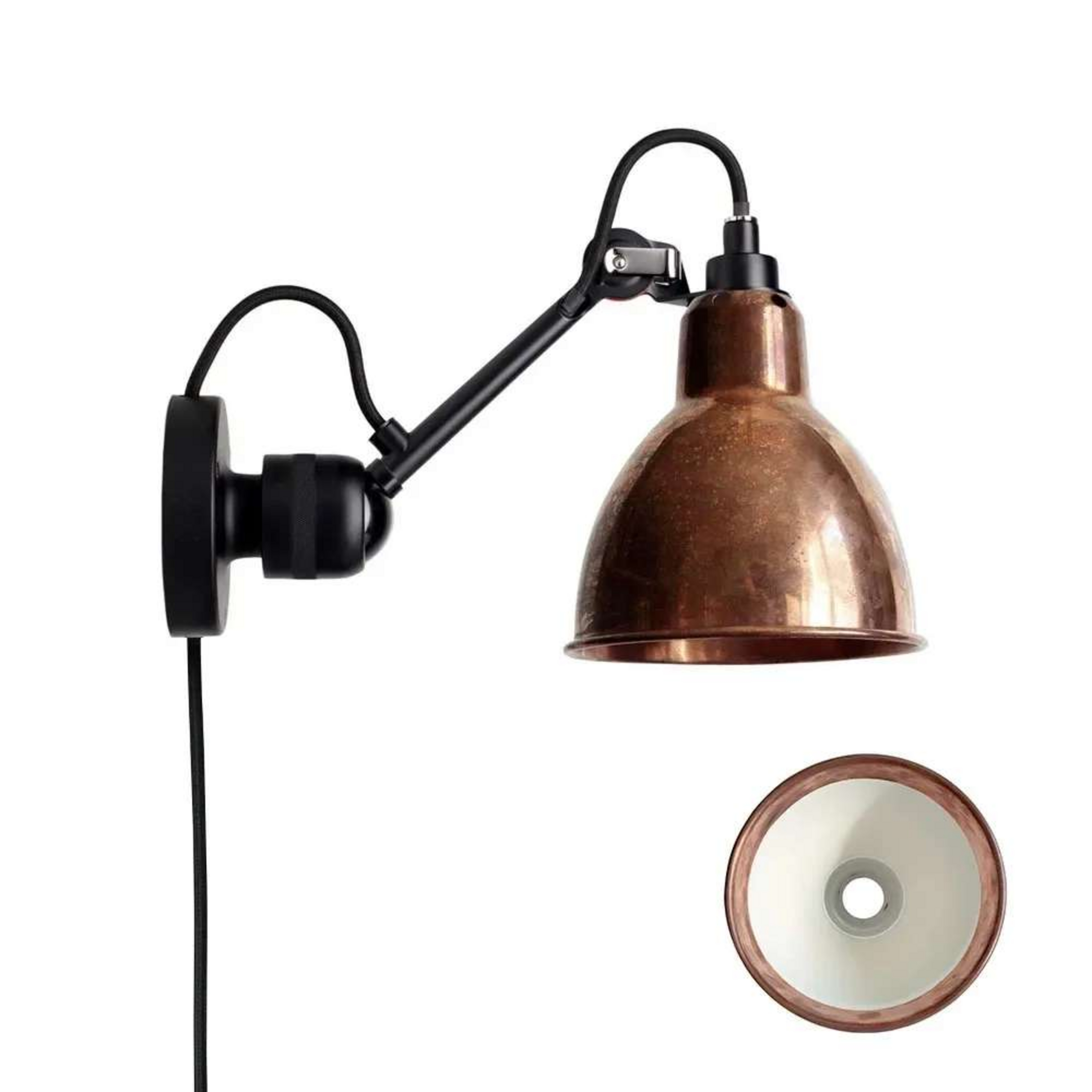 304CA Apllique Murale Raw Copper/White - Lampe Gras