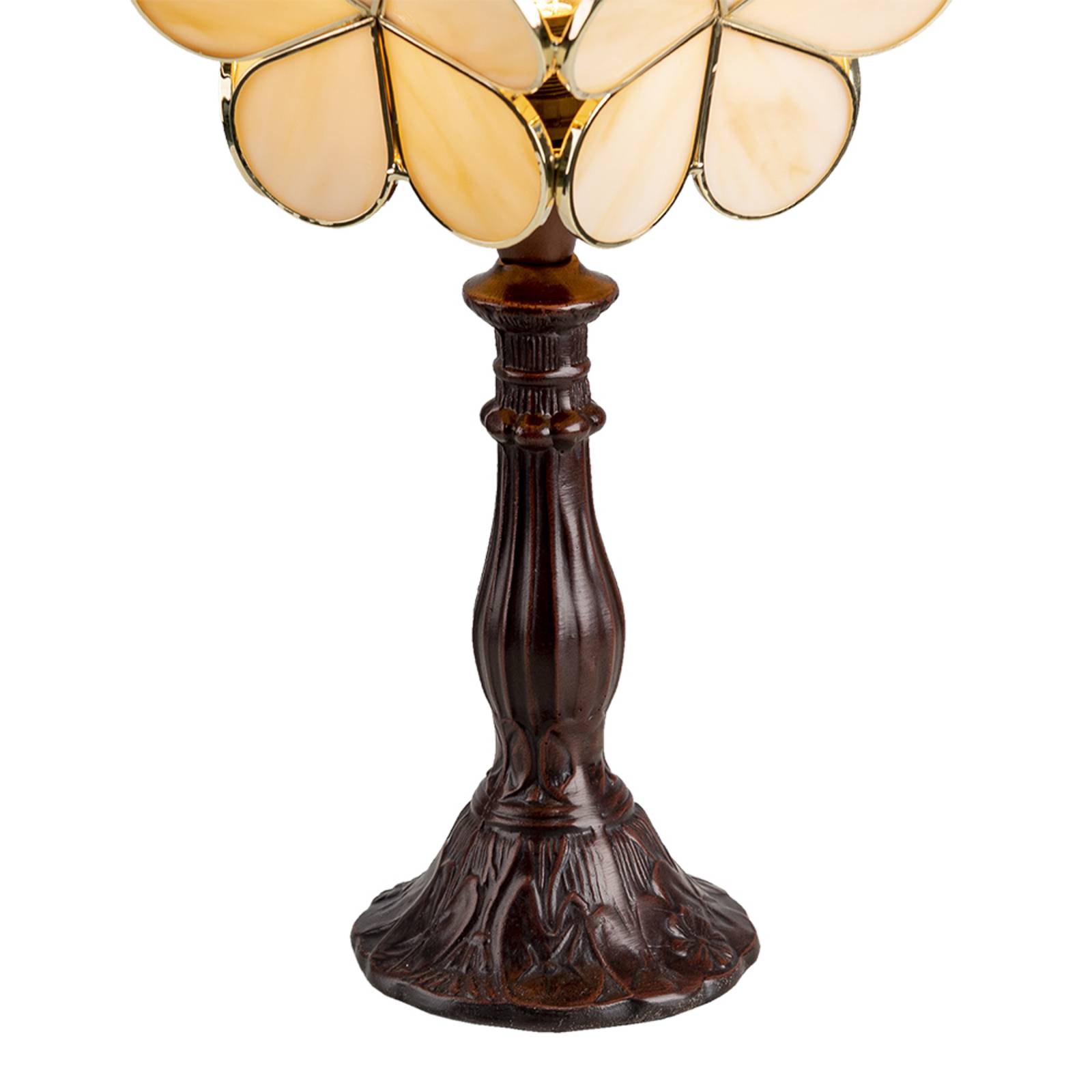 Clayre&eef asztali lámpa 5ll-6095, tiffany design, bézs