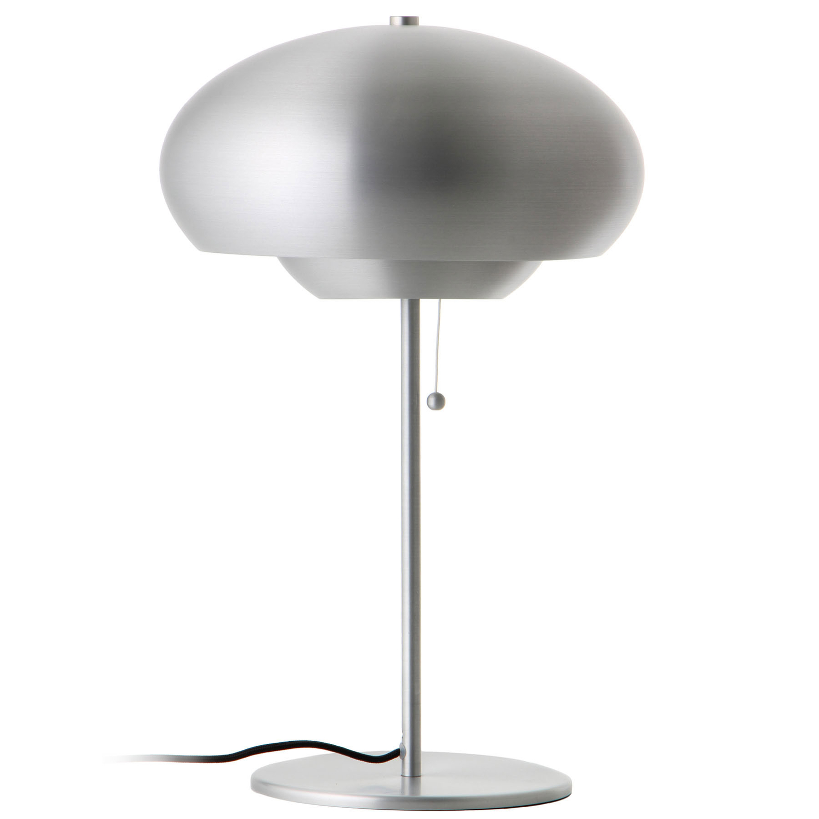 FRANDSEN Lámpara de mesa Champ, aluminio mate cepillado