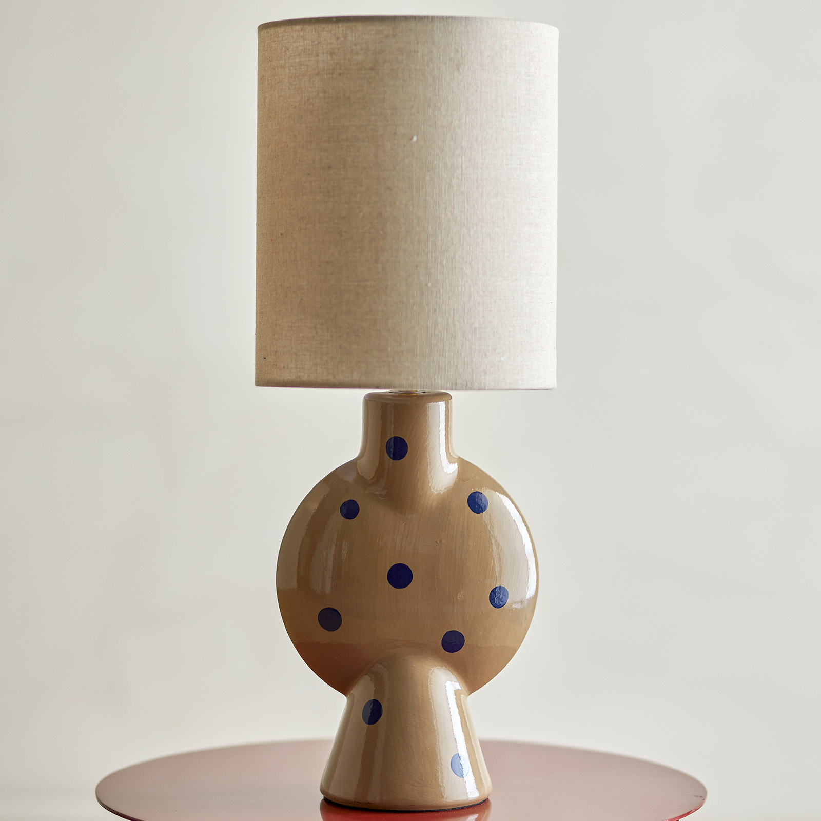 Lampada da tavolo Sergio, marrone/crema, altezza 55 cm - Bloomingville