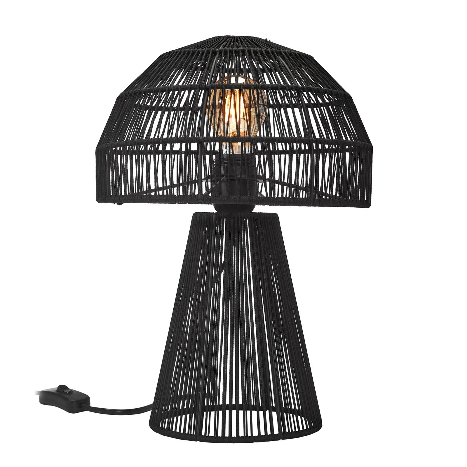PR Home Porcini bordlampe, højde 37 cm, sort