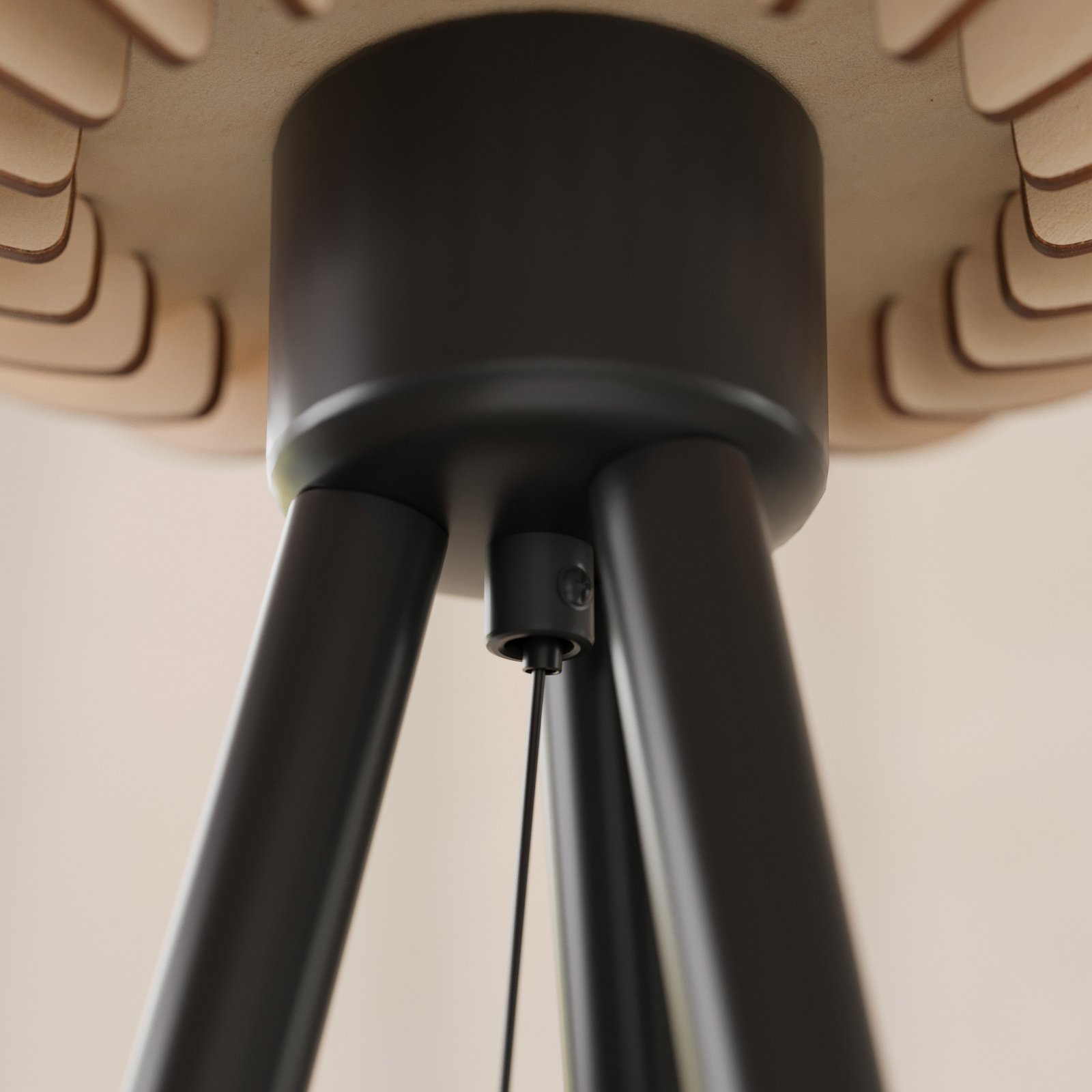 Lampe sur pied Clay Noir/Bois - Envostar