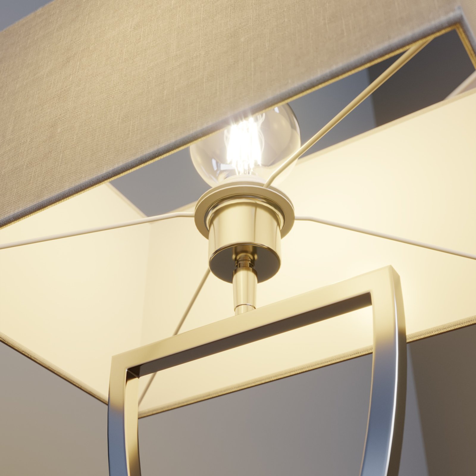Evaine Lampe de Table Chrome/White - Lucande