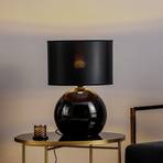 Stolná lampa Palla, Ø 36 cm, čierna/zlatá