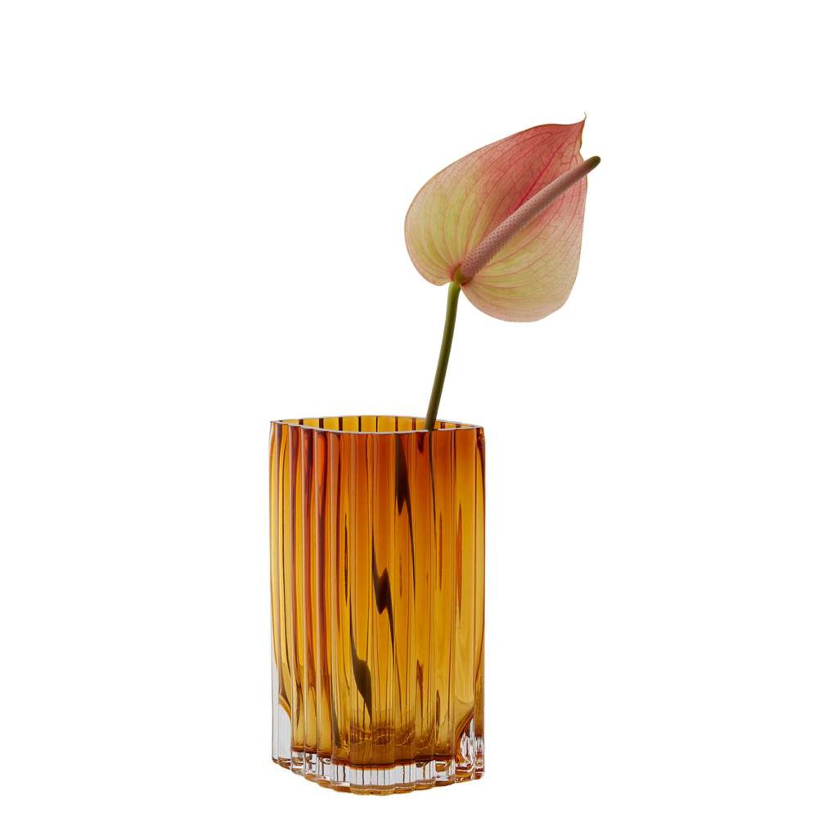 Folium Vase H20 Amber - AYTM