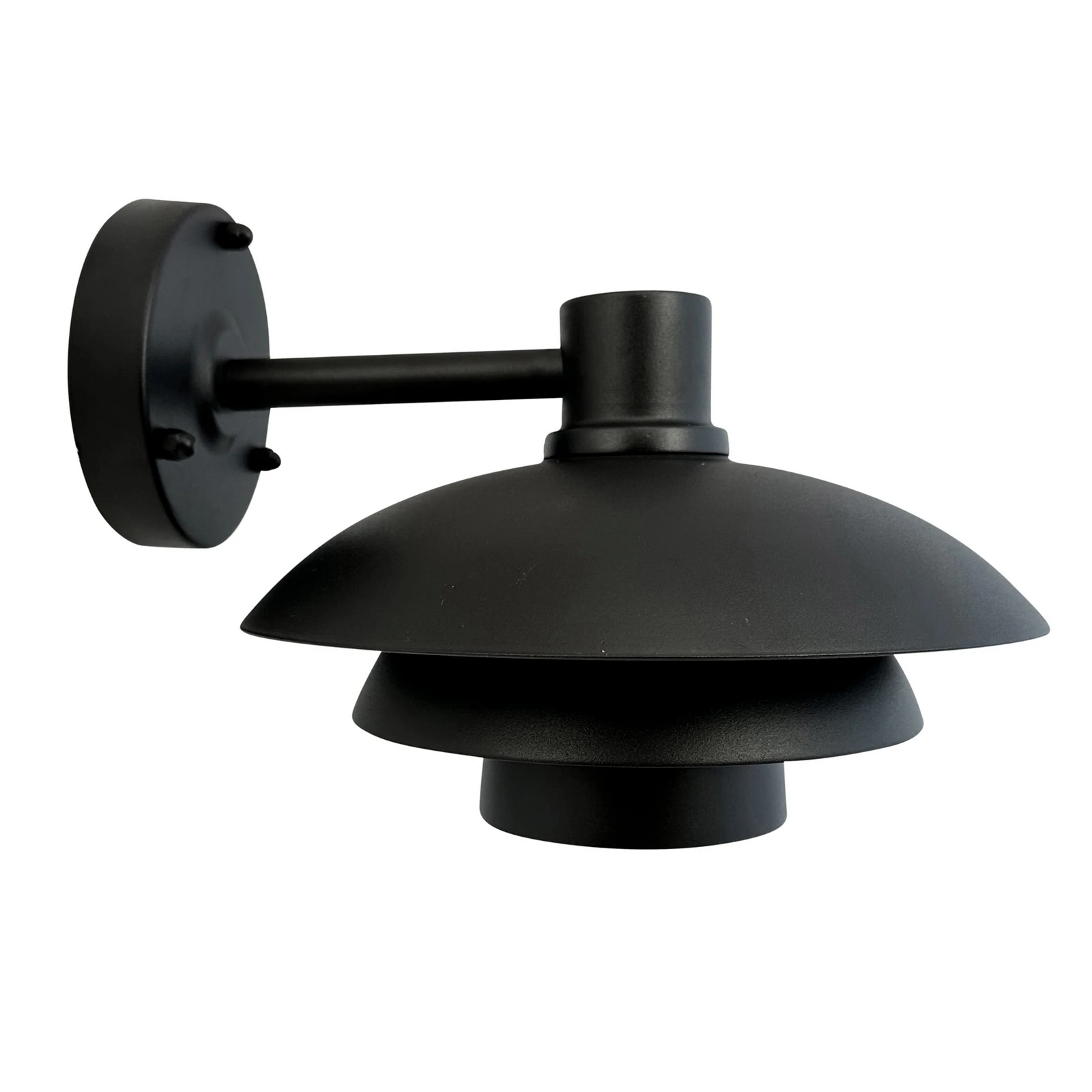 Applique d'extérieur Dyberg Larsen Morph, Ø 24 cm, noir, métal