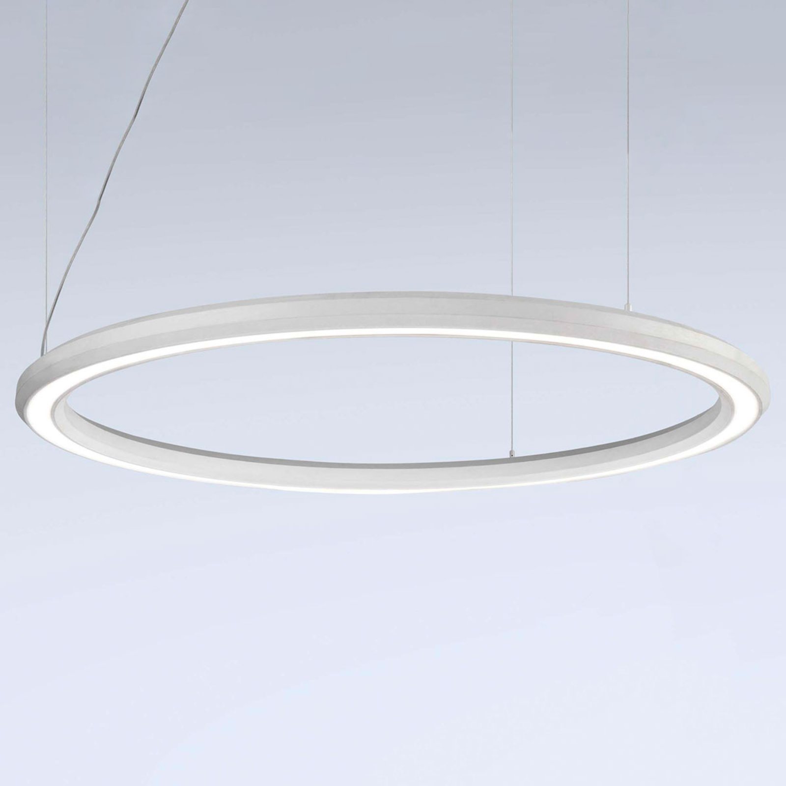 LED-Hängeleuchte Materica unten Ø 120 cm weiß