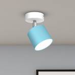 Ceiling spotlight Cloudy 1-bulb blue