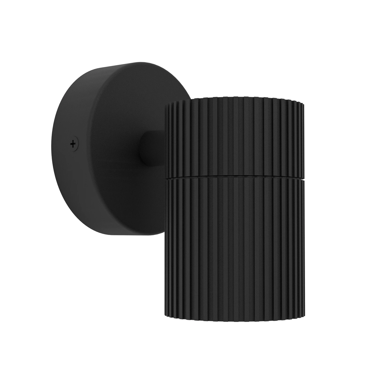 Candeeiro de parede exterior Tomelloso, preto, altura 12 cm, metal