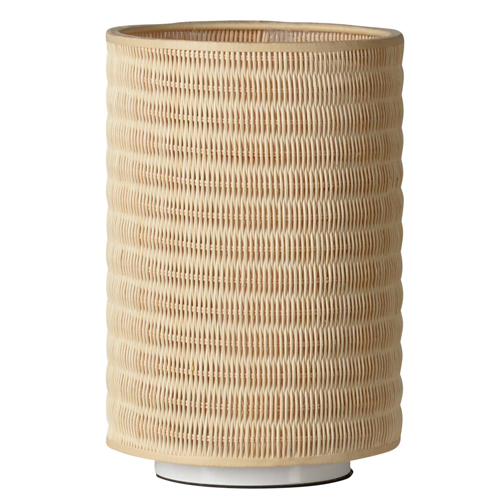 Image of Lampe à poser osier forme cylindrique en rotin 705632056271