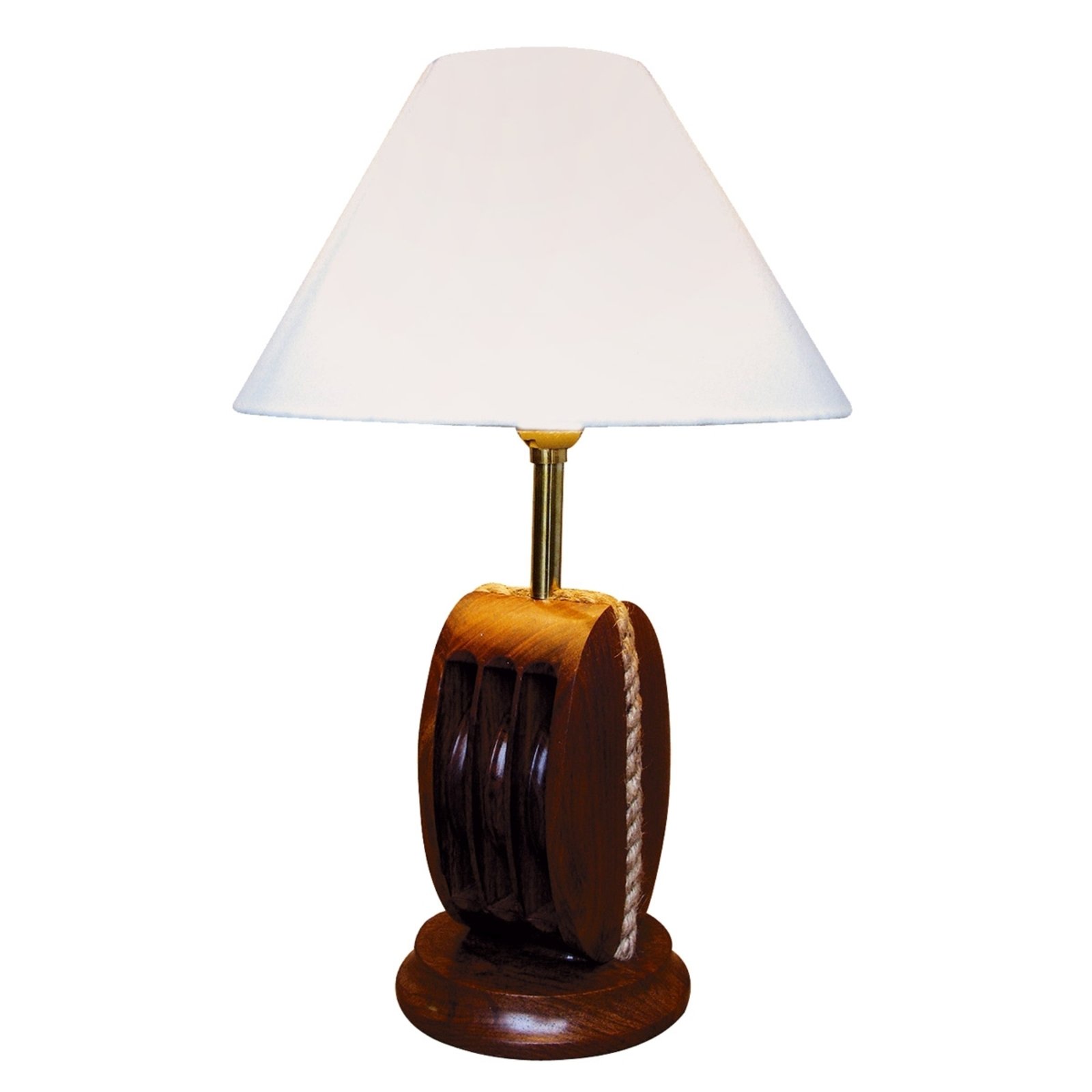 SEA-Club Original table lamp AHOI with wood 52 cm high, for Living / Dining Room, wood, metal, E14, 60 W, energy efficiency: A++, H: 52 cm