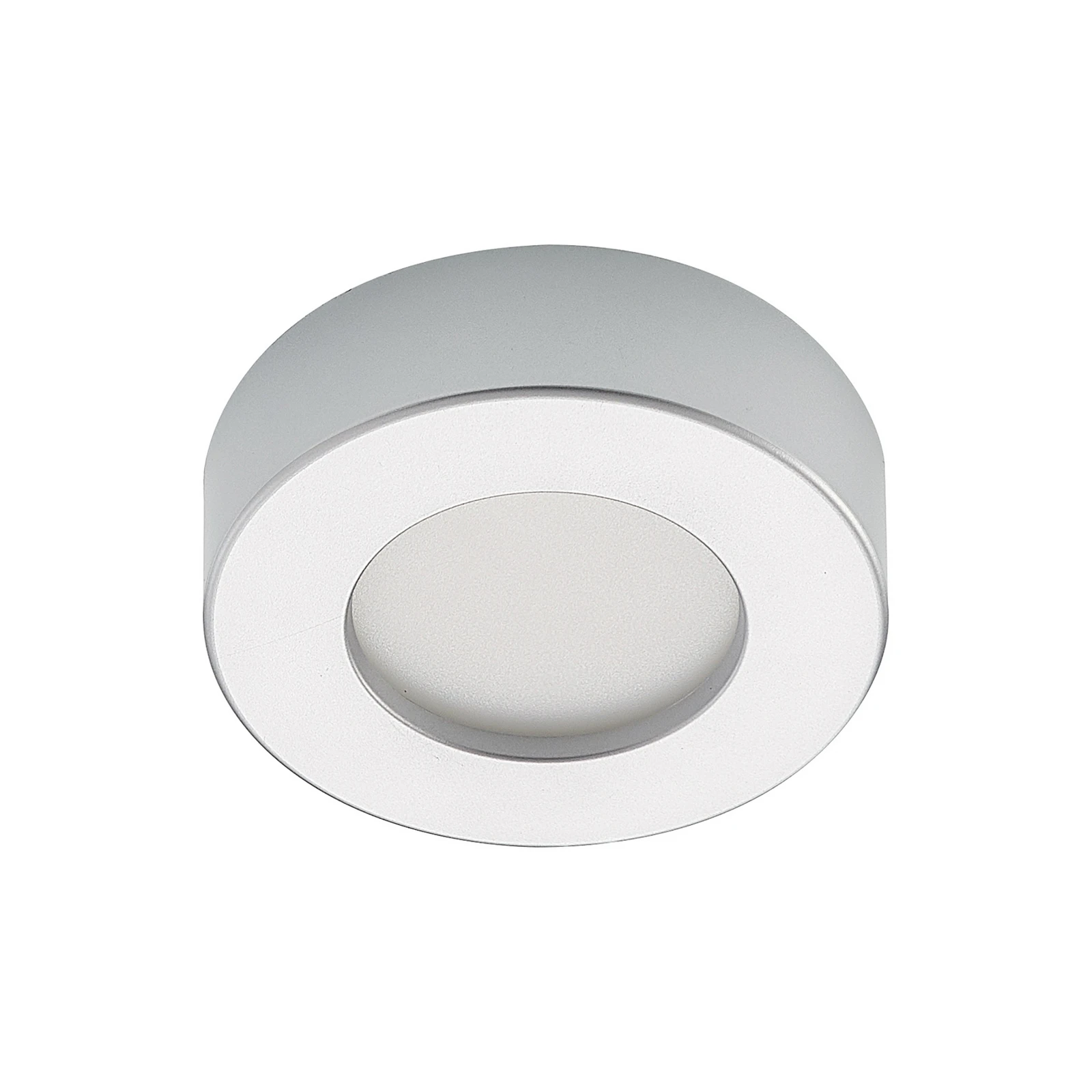 Prios LED ceiling light Edwina, silver, 12 cm, CCT, IP44