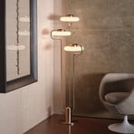 kdln LED стояща лампа TRATTO, месинг, височина 150 cm, 3-пламъчна