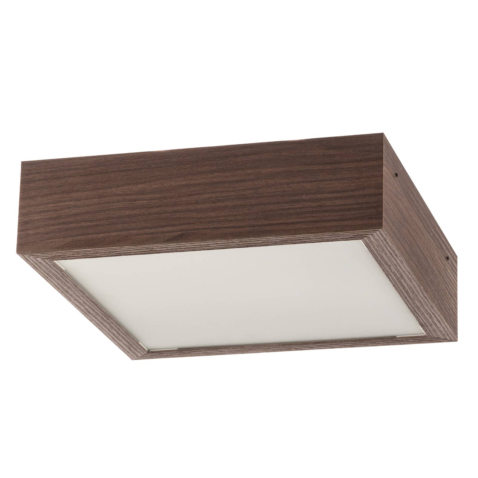 Deckenleuchte Tromsö, 30x30 cm, walnuss