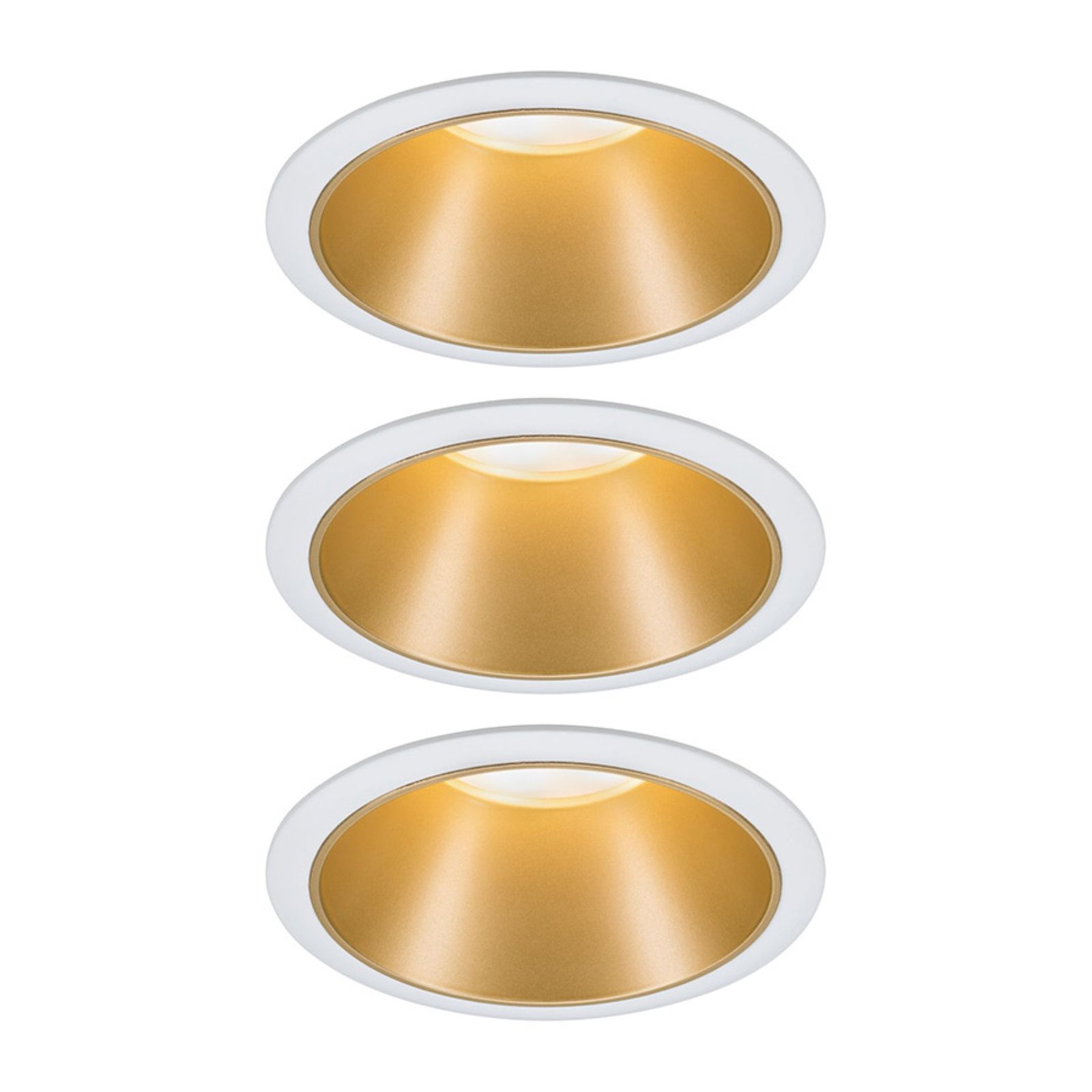 Cole LED spot, gold-white, set of 3 - Paulmann