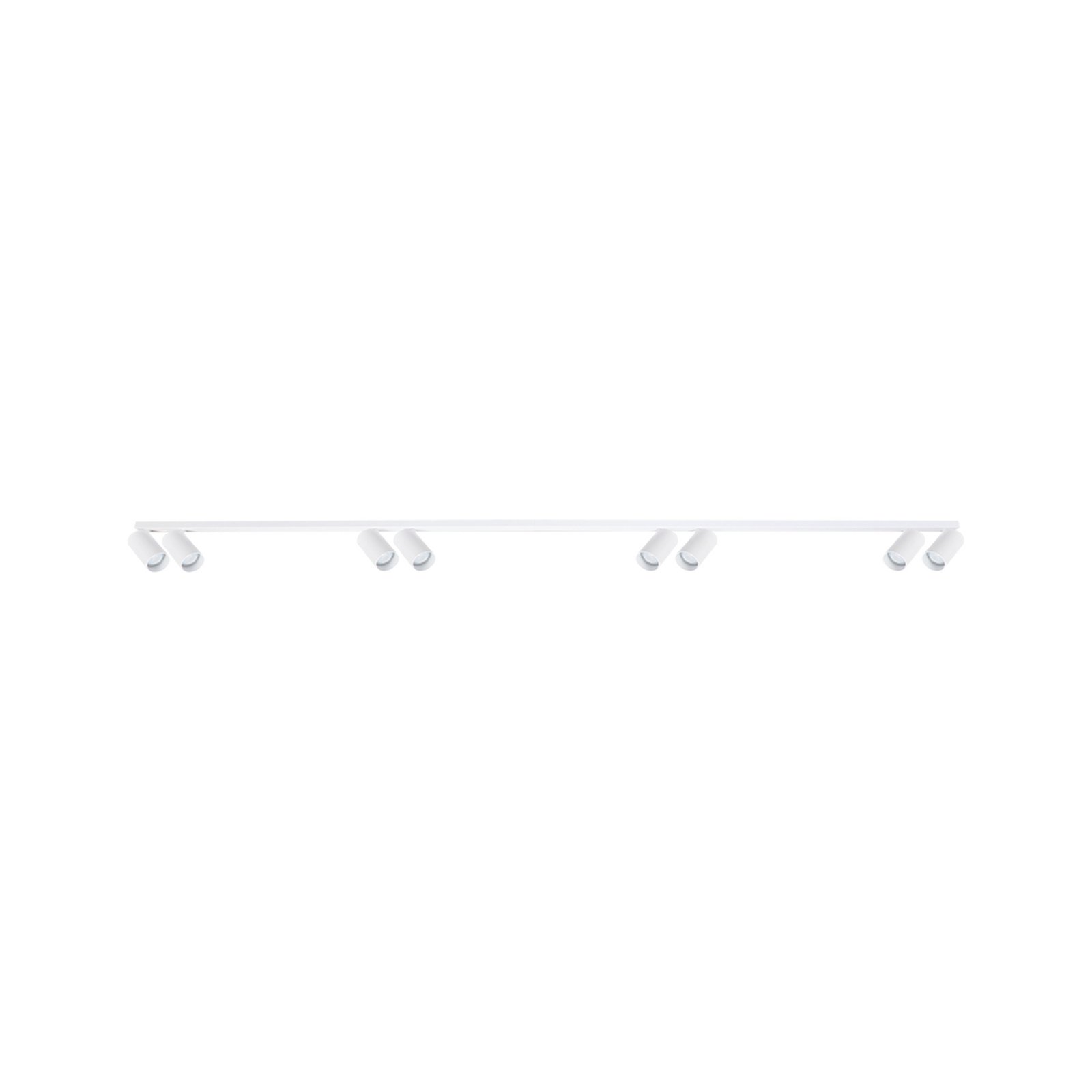 Hero downlight, white, 8-bulb, 240 cm, metal, GU10