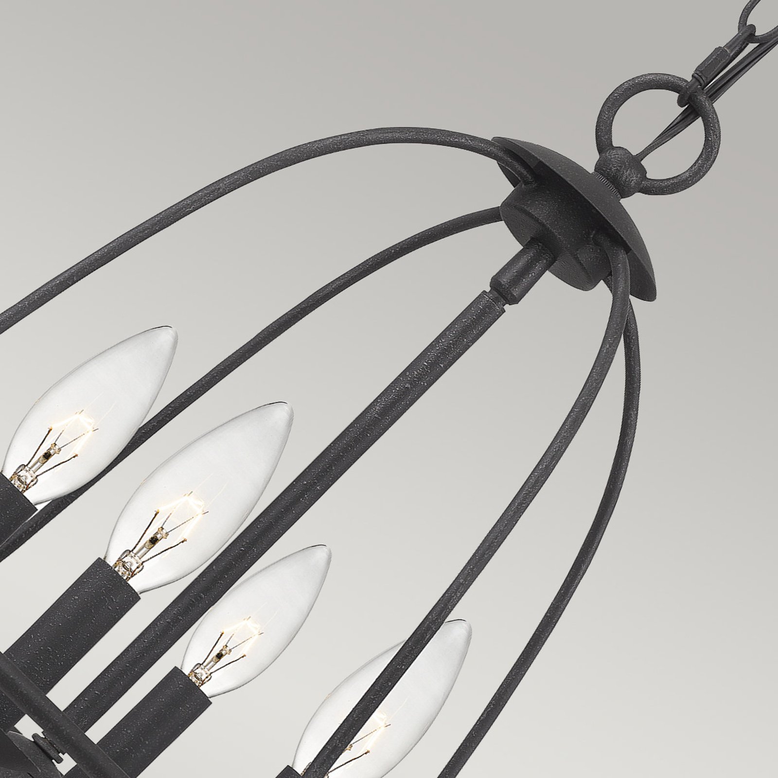 Bradbury hængelampe, 4 lyskilder, grå
