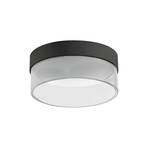 Lampa sufitowa LED Crumb, czarna, Ø 15,4 cm, żelazo, szkło