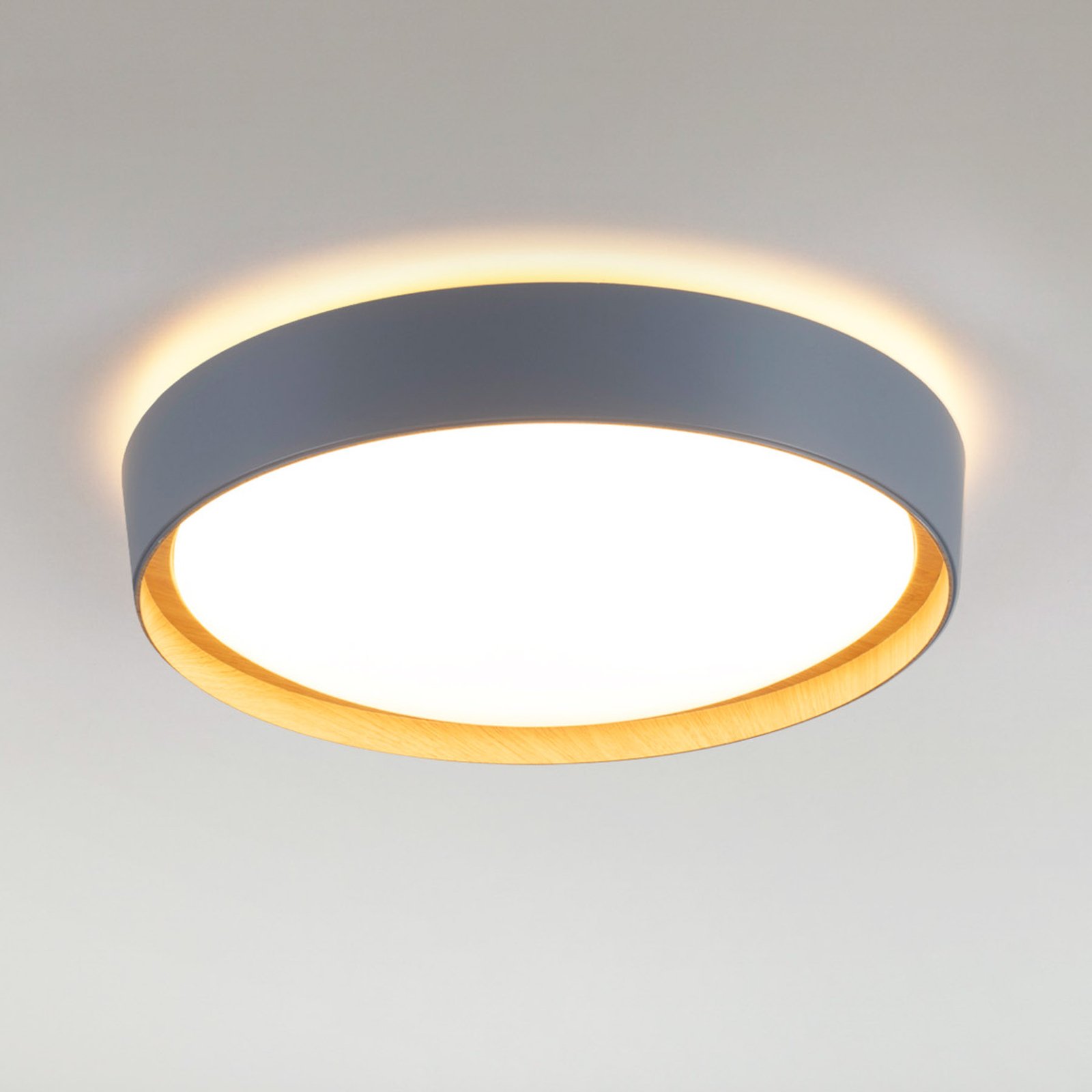 Emilia LED ceiling light three-level dimmable grey