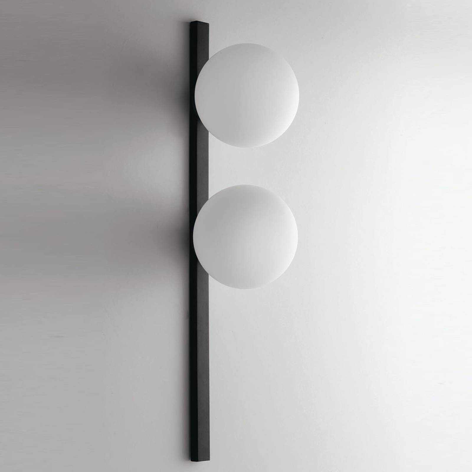 eco-light applique pluto en noir et blanc, à 2 lampes