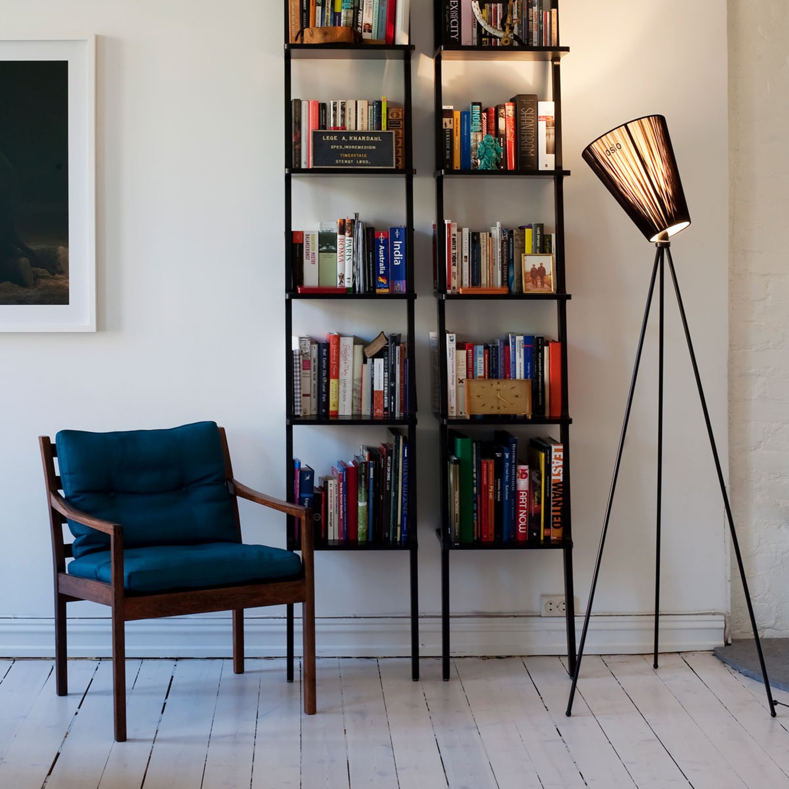 Oslo Wood Lampadaire Noir/Noir - Northern