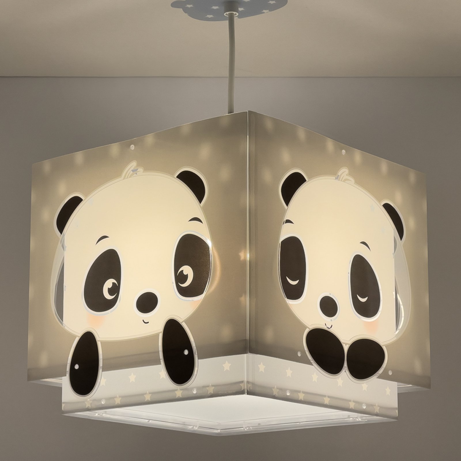 Dalber Panda kinderkamer-hanglamp, blauw