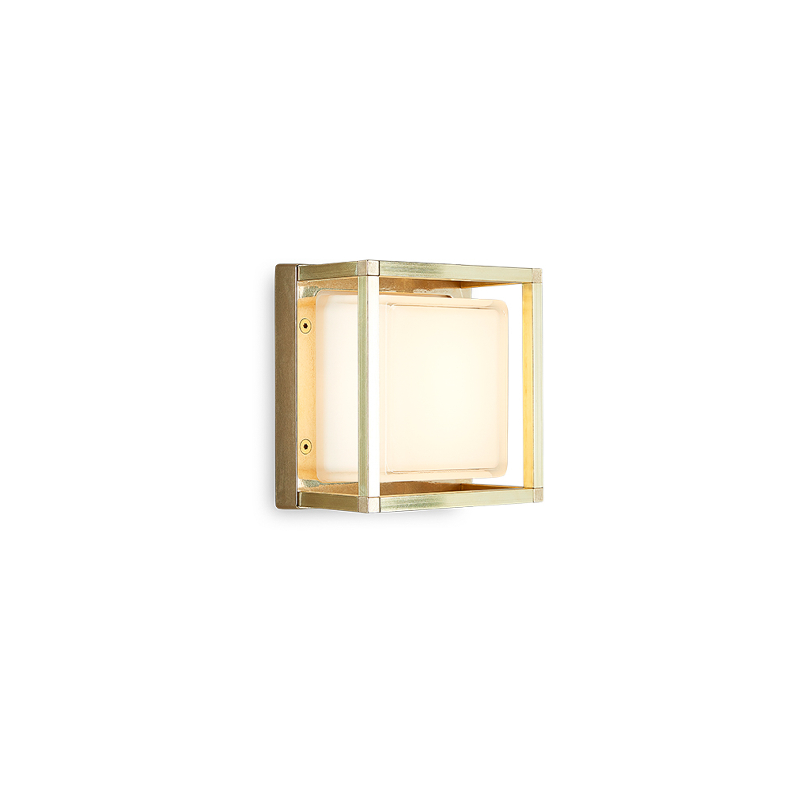 LED outdoor wall lamp Ice Cubic 3404 in brass