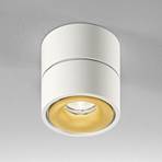 Egger Clippo spot LED soffitto, bianco-oro, 2.700K
