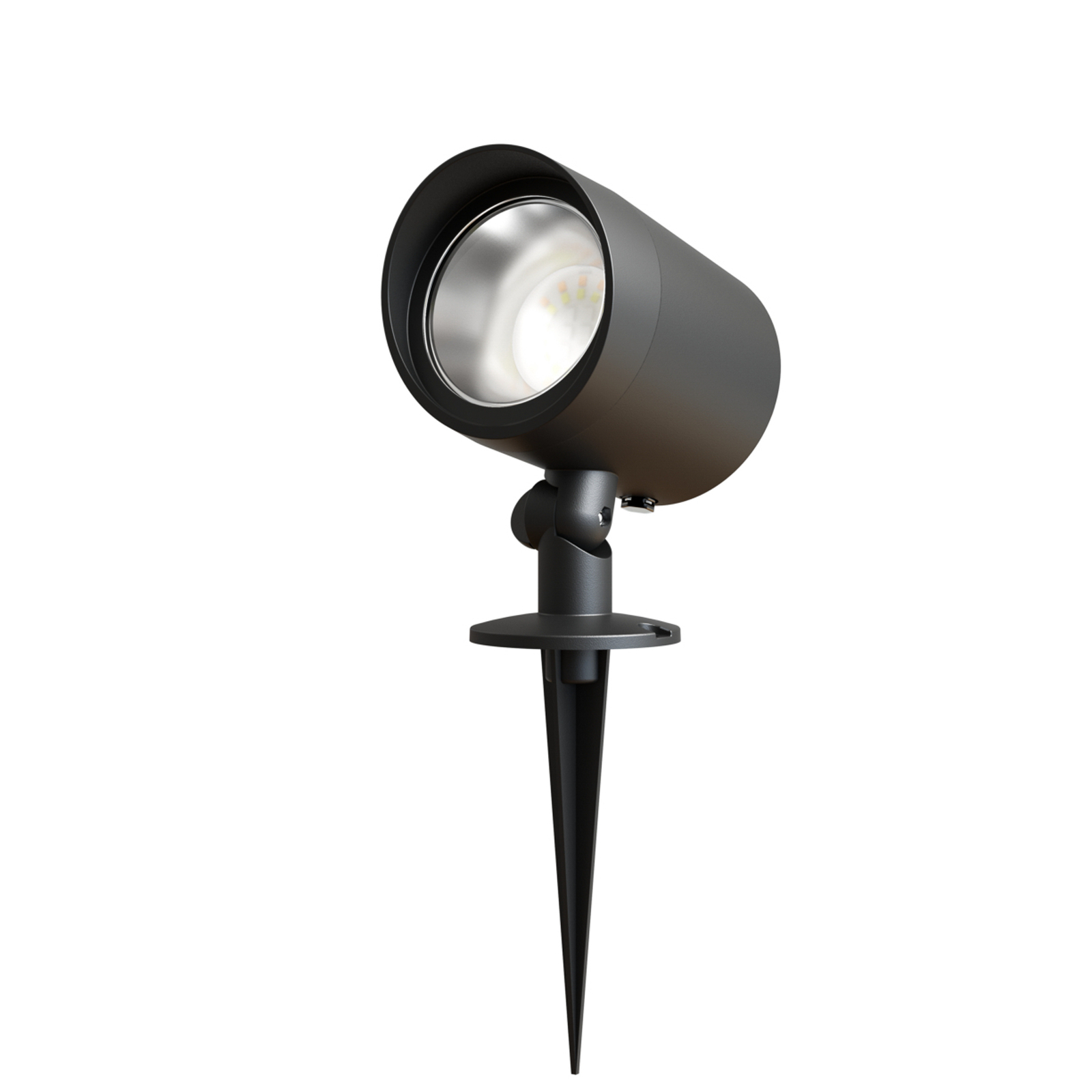 Vonkajší reflektor Calex LED, zemný hrot, zástrčka, čierny, 2 700 K