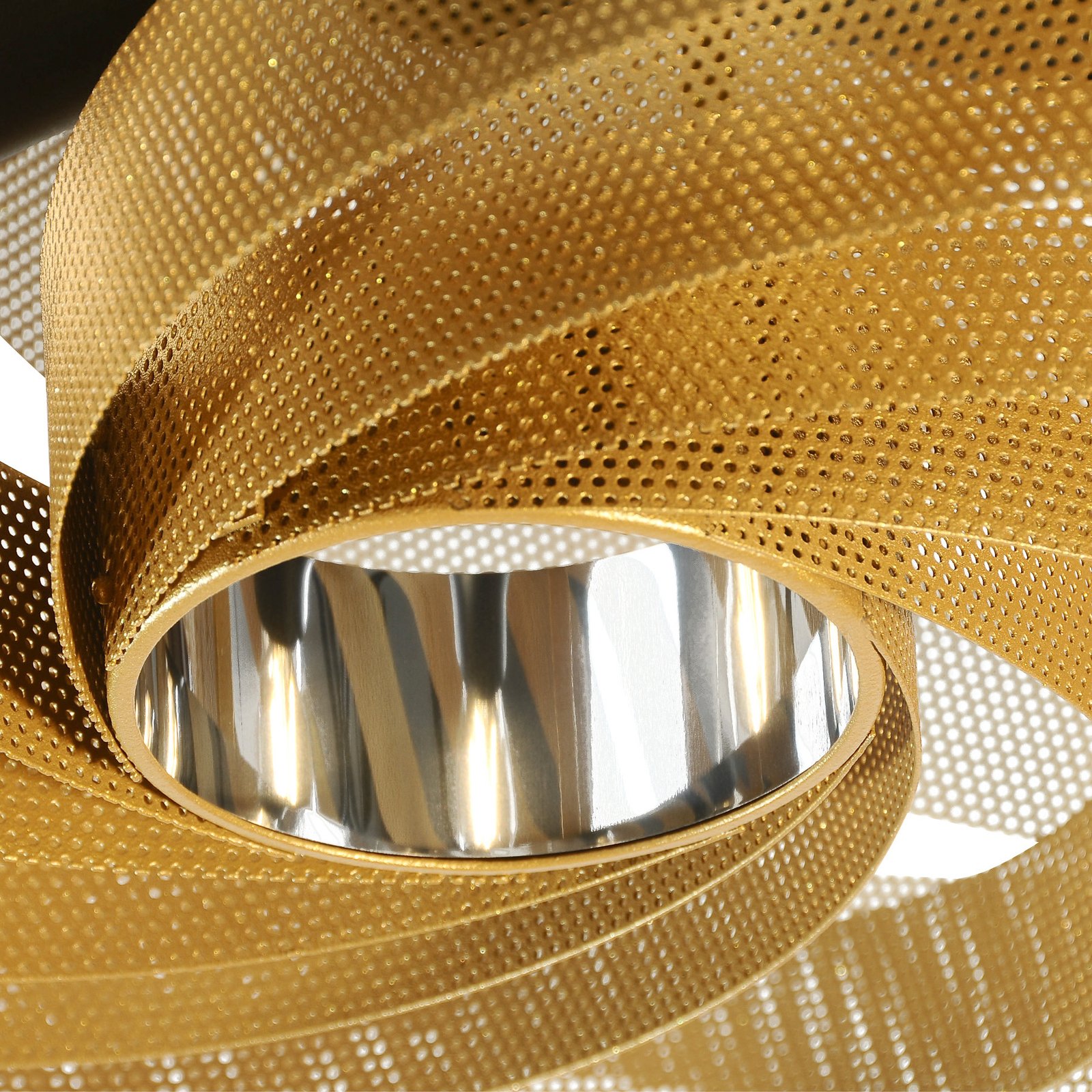 Vento ceiling light, gold-coloured, Ø 60 cm