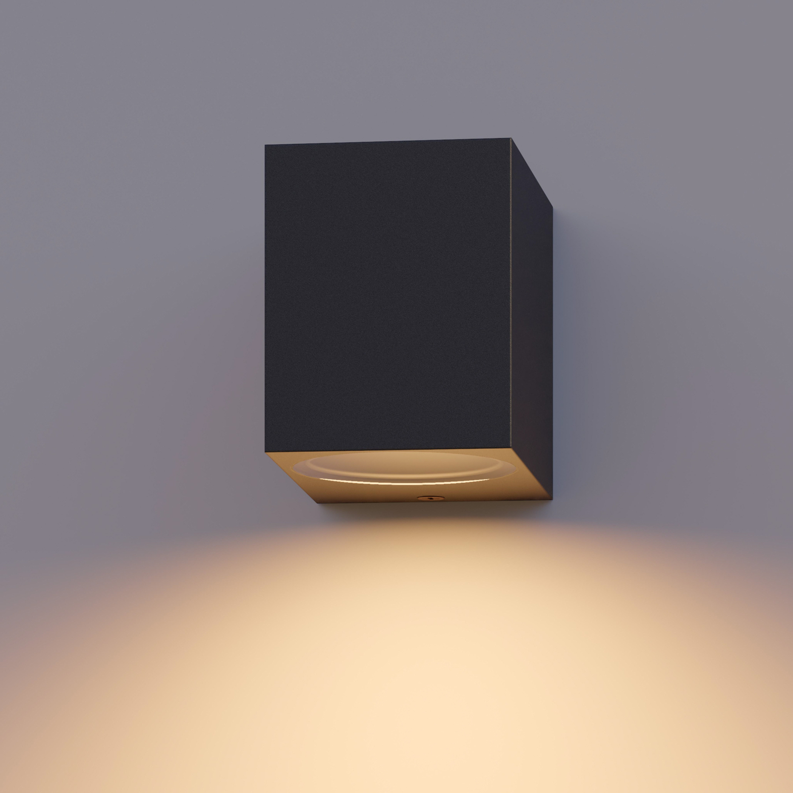 Calex outdoor wall light GU10, downlight, height 8 cm, black