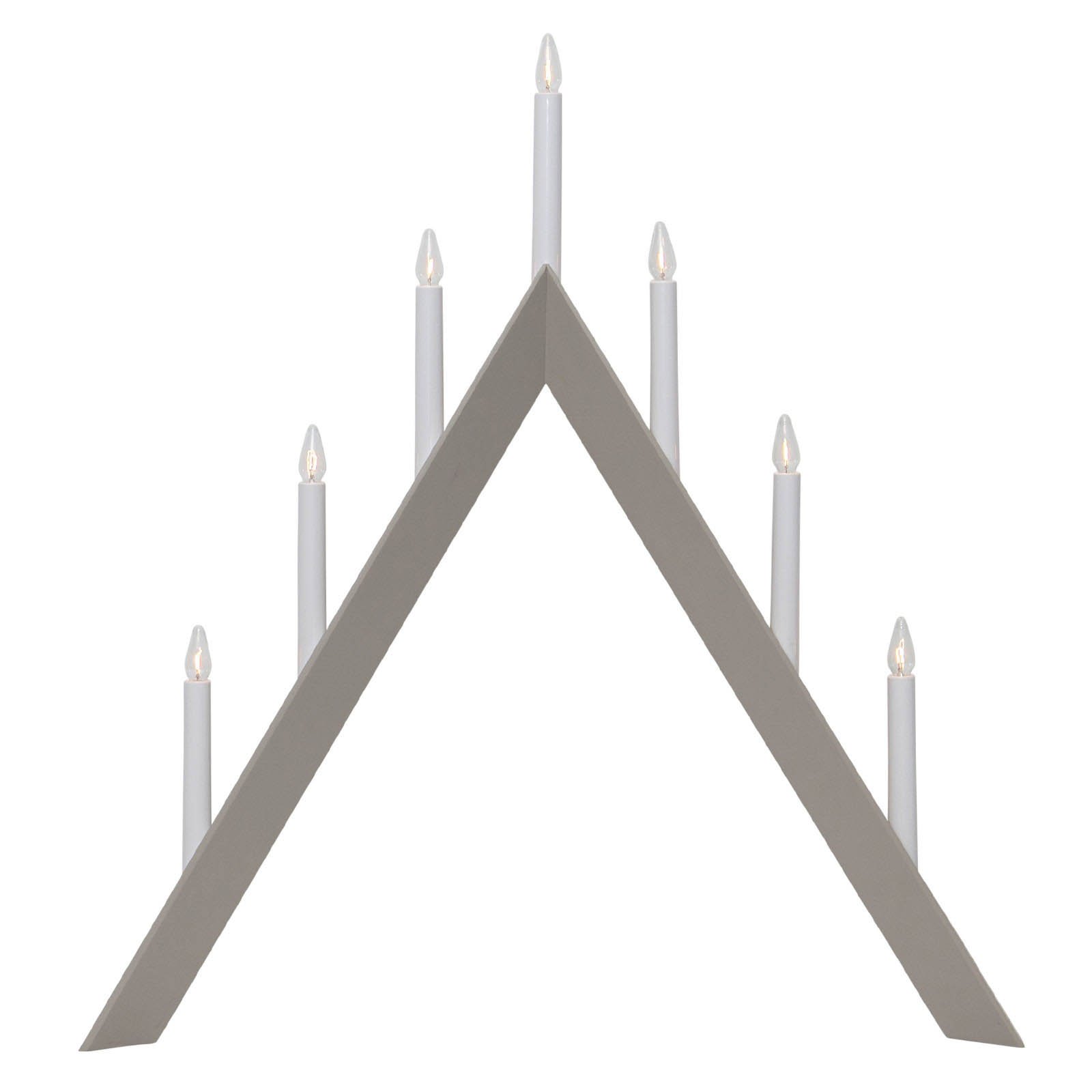 Arrow candelabra, pointed, 7-burner, grey