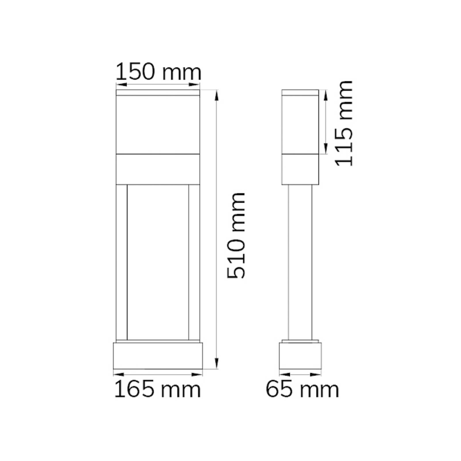 Wofi Borne lumineuse LED Diego avec numéro de maison 50 cm