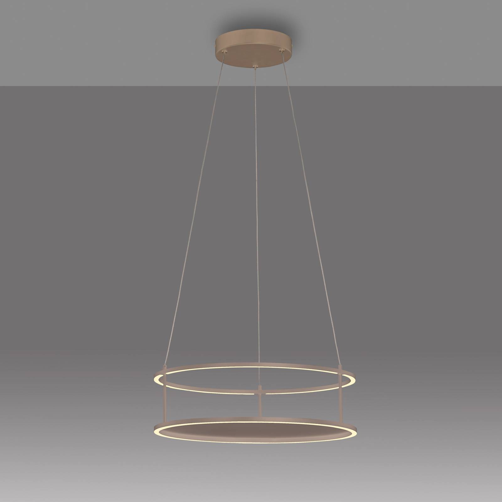 Paul Neuhaus żyrandol LED Contura, kolor piaskowy, Ø 50 cm