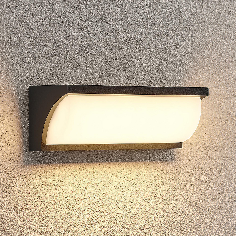 Lucande Aune LED Utomhus Vägglampa, svart från Lucande