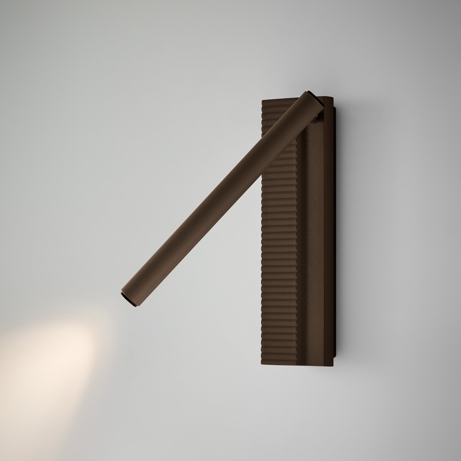Bover LED-vägglampa Arid A/03 brun, aluminium, 2 700 K