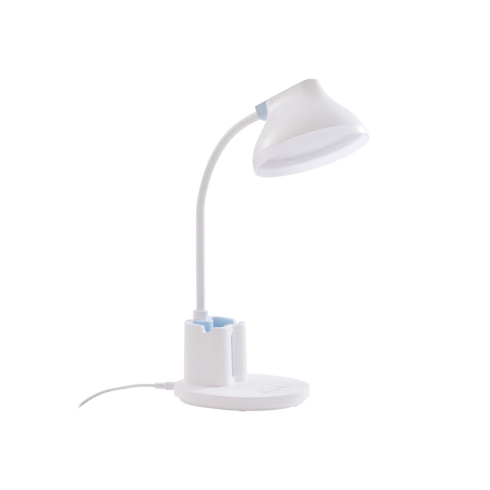 Stolná LED lampa Lindby Zephyra, biela, CCT, stmievateľná