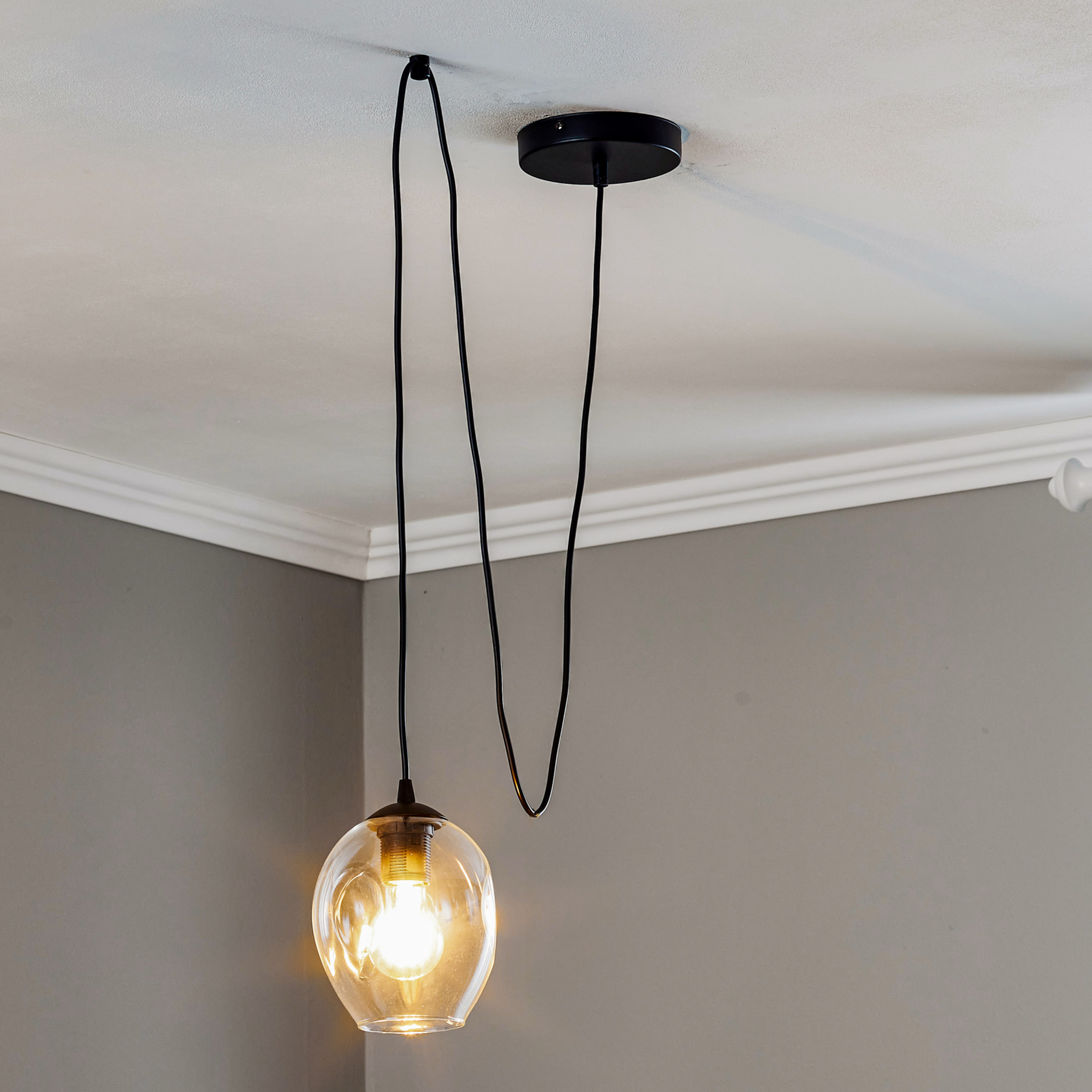 Piekaramā lampa Starla decentralizēta, 1-spuldzīga, stikls caurspīdīgs