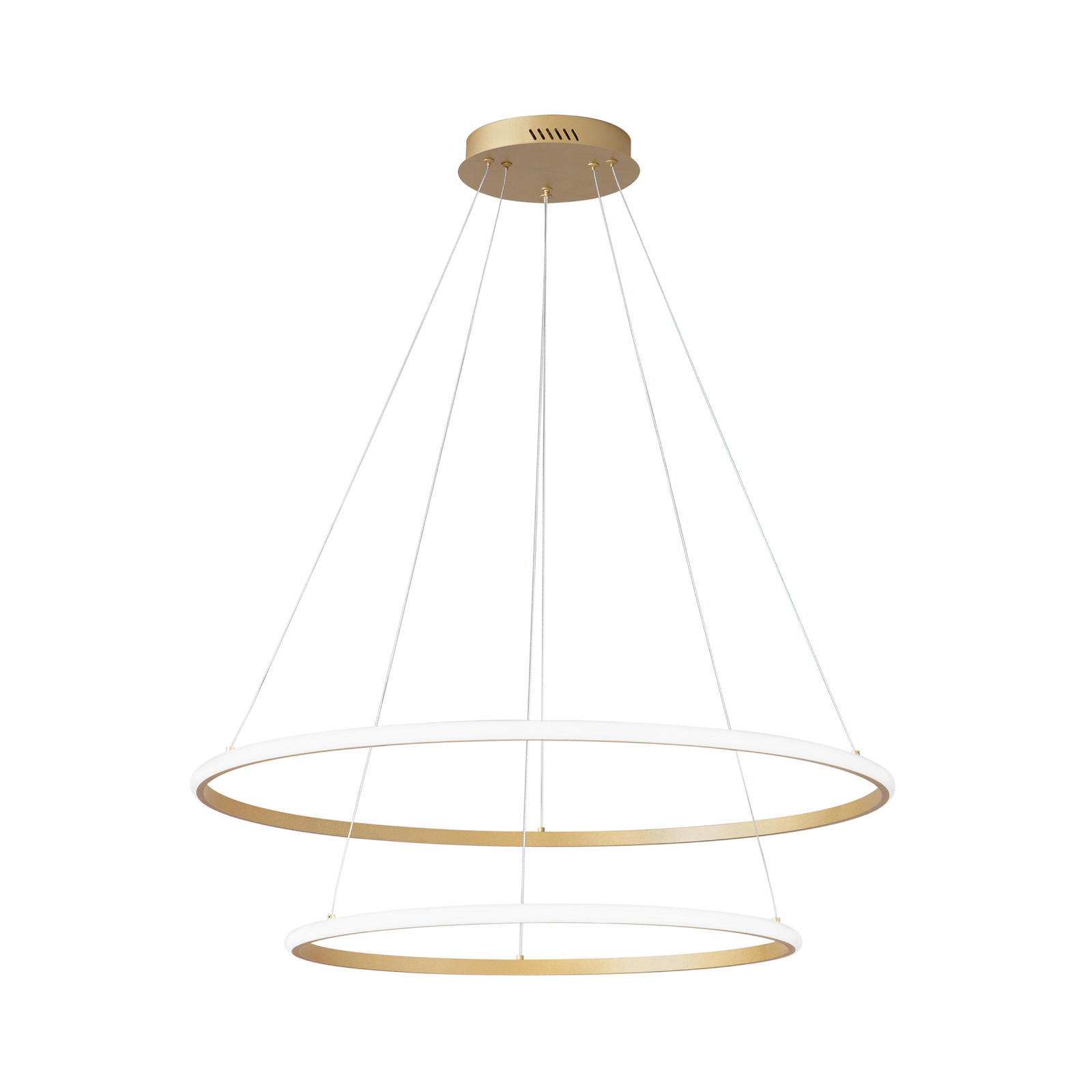 LED-Pendellampe Axis, Ø 80/60 cm, goldfarben, Metall, CCT