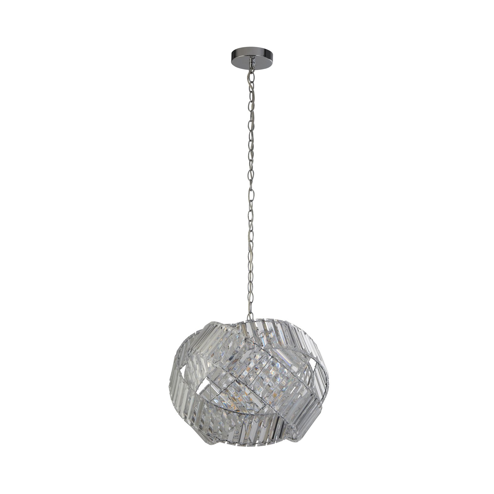 Eldoria pendant light, transparent, acrylic, Ø 41 cm, E27