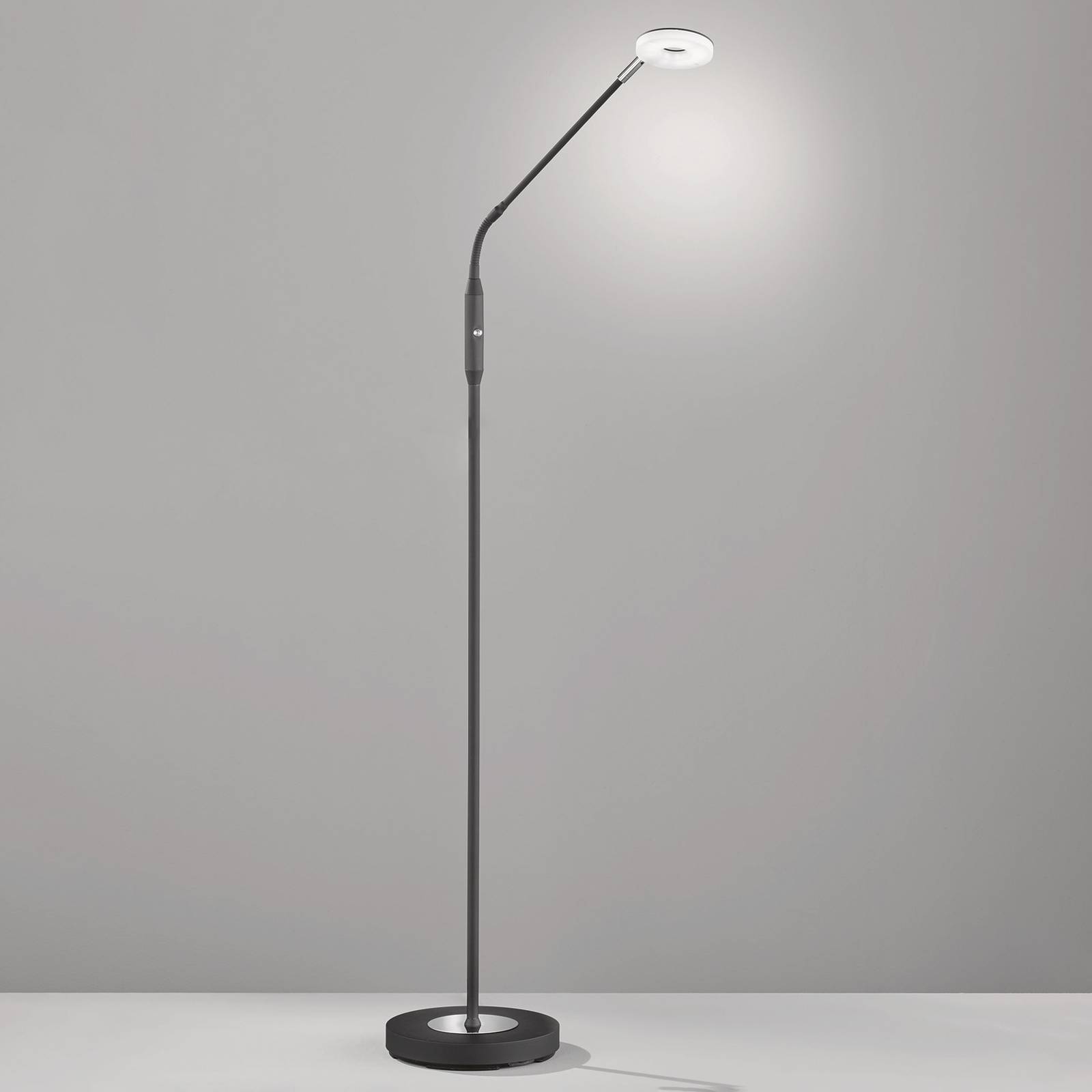 FISCHER & HONSEL LED-golvlampa Dent dimbar CCT 1 lampa svart