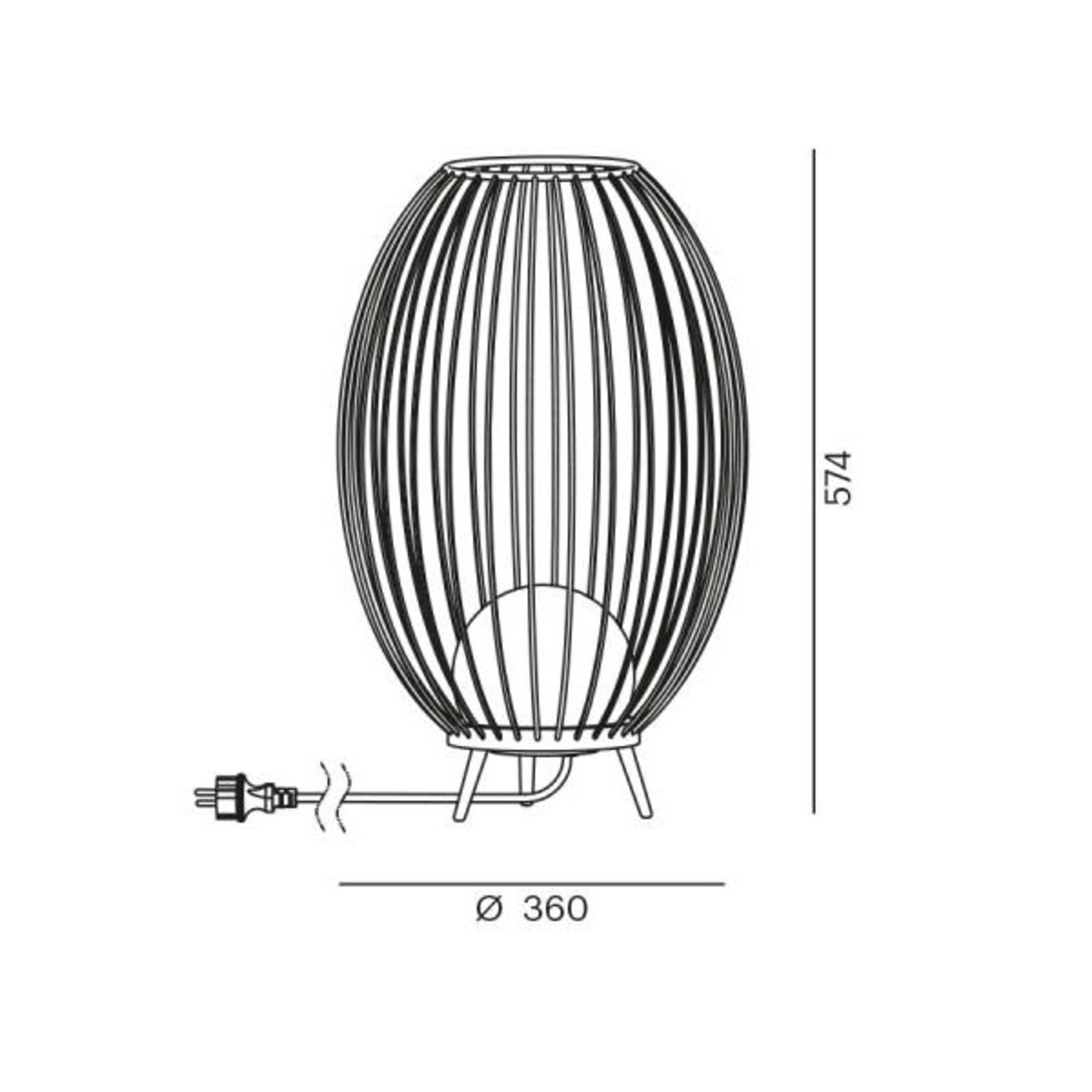 Boho zewnętrzna lampa stojąca IP54 klatkowy klosz