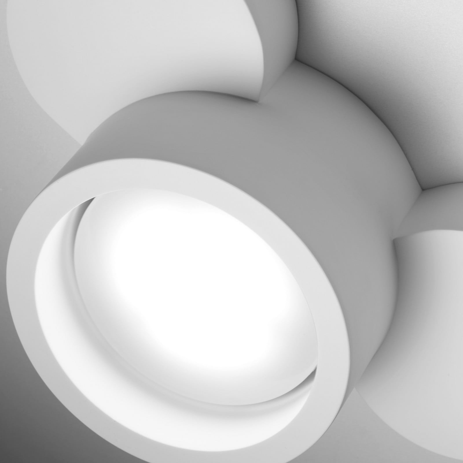 TECNICO by Sforzin Plafonieră Chio alb gips 2 becuri 315 cm lungime GX53 - Camera de zi / sufragerie - modern - Tencuială / Argilă